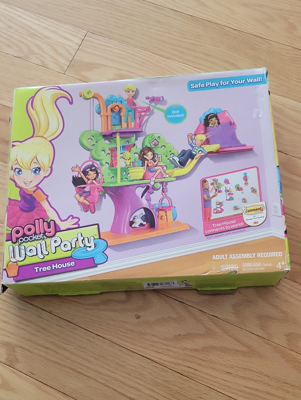 Polly Pocket Wall Party Tree House Playset - Pink & Purple